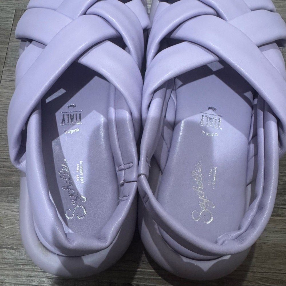 Seychelles Punchline Strappy Slingback Leather Sandals in Purple - Picture 2 of 9